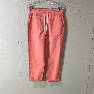 Talbots coral cropped pants